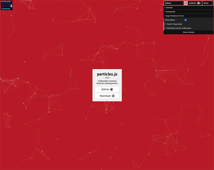 particles.js(パーティクル)で幾何学かっこいいホームページを演出!